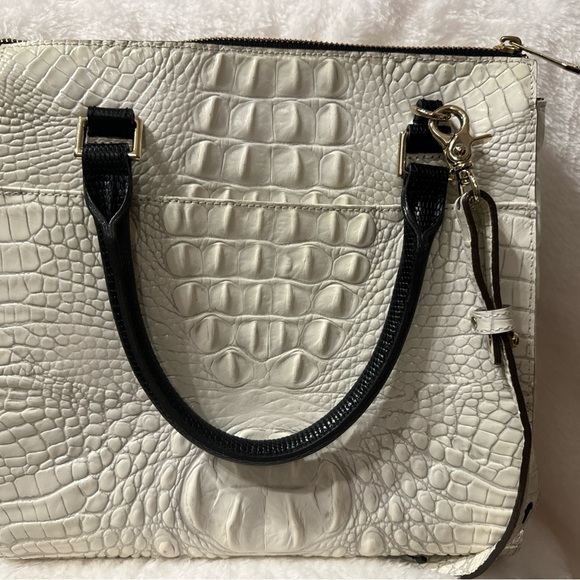 Brahmin Malia Sugar Tri-textured Satchel Handbag - Picture 3 of 16